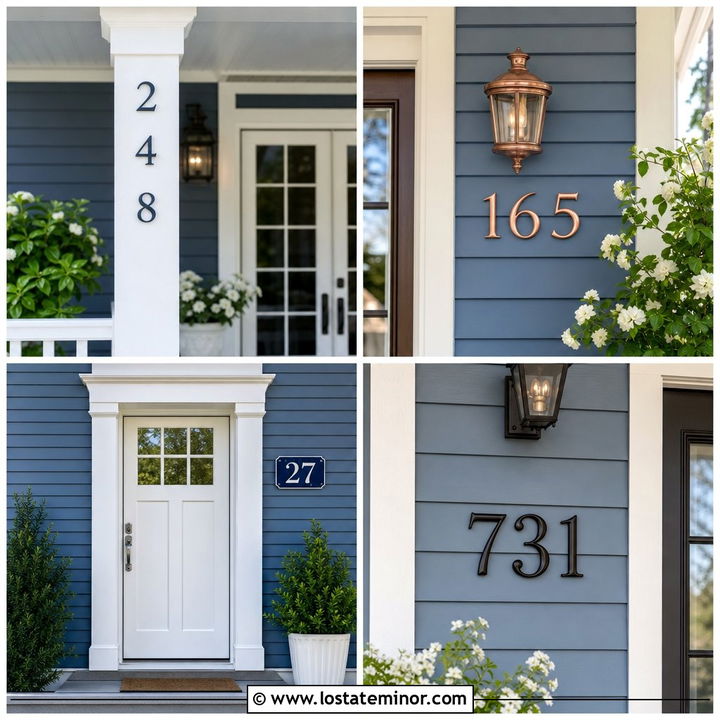 30 Dusty Blue House Design With House Numbers Ideas With Style
