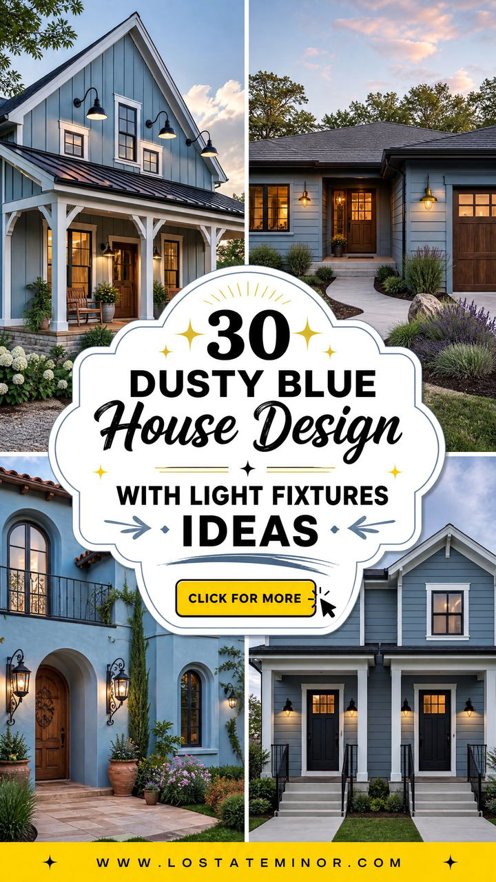 30 Dusty Blue House Design With Light Fixtures Ideas That Shine - 30 Dusty Blue House Design With Light Fixtures Ideas That Shine