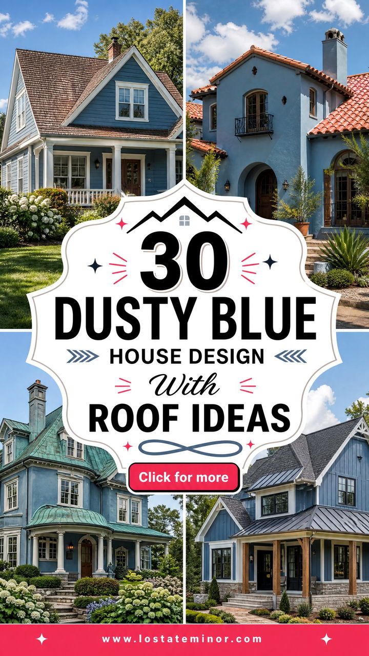 30 Dusty Blue House Design With Roof Ideas With Standout Style - 30 Dusty Blue House Design With Roof Ideas With Standout Style