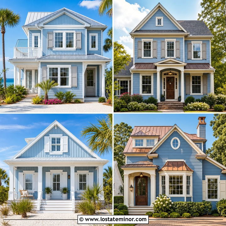 30 Dusty Blue House Design With Shutters Ideas for Timeless Charm