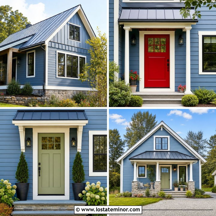 30 Dusty Blue House Design With Siding Ideas With Modern Appeal