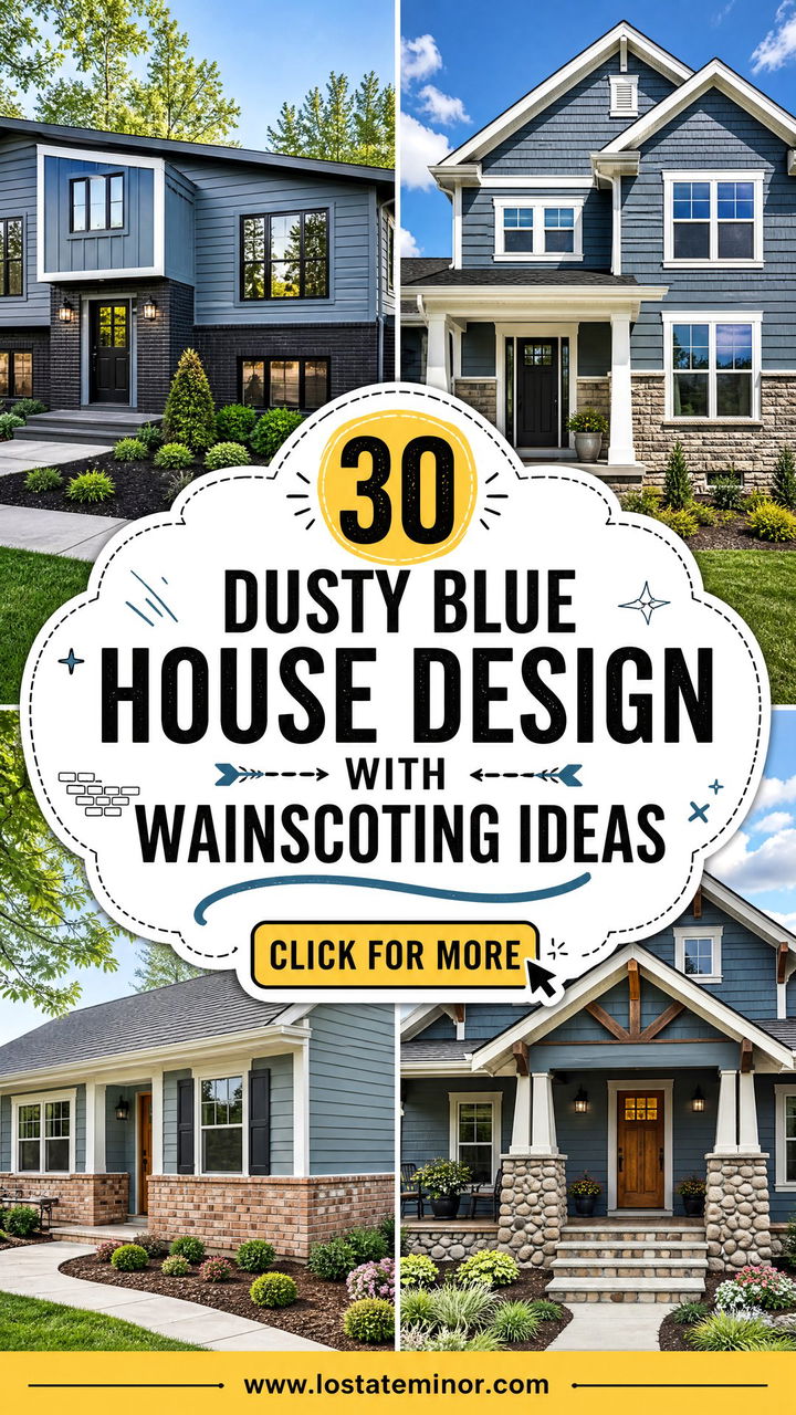 30 Dusty Blue House Design With Wainscoting Ideas to Inspire - 30 Dusty Blue House Design With Wainscoting Ideas to Inspire