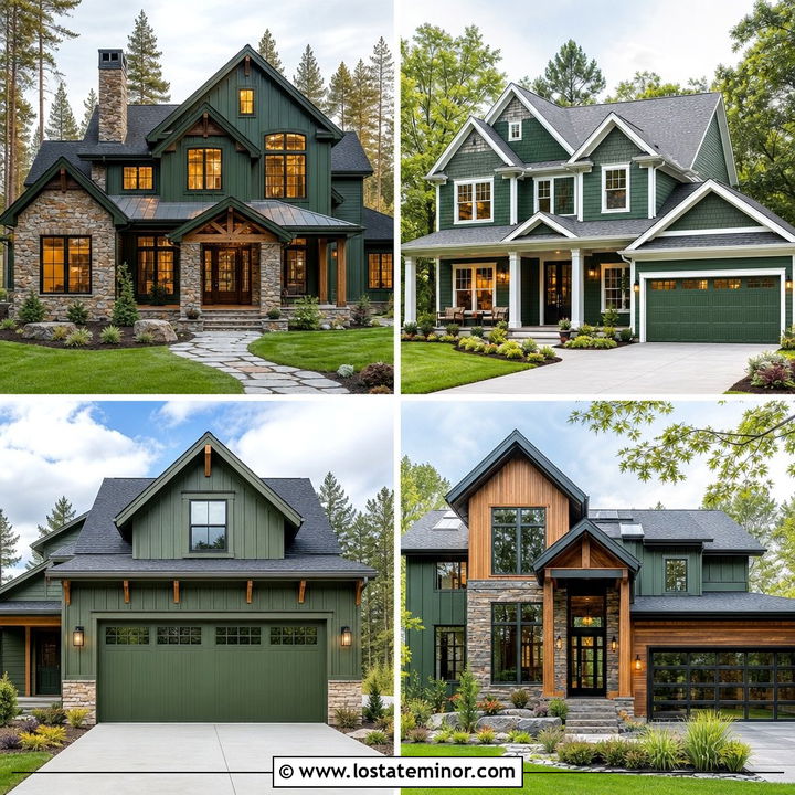 30 Forest Green House Design With Accents Ideas to Inspire