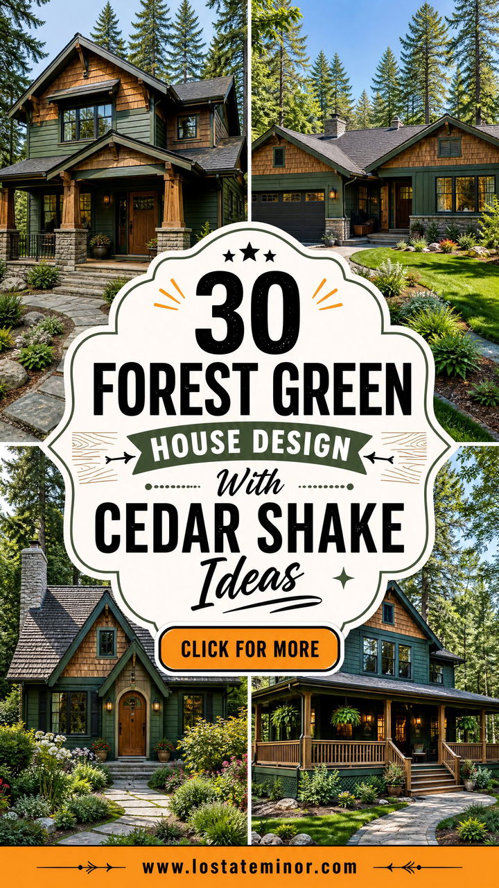 30 Forest Green House Design With Cedar Shake Ideas to Inspire - 30 Forest Green House Design With Cedar Shake Ideas to Inspire