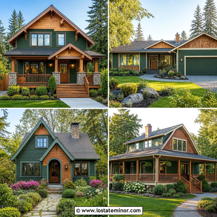 30 Forest Green House Design With Cedar Shake Ideas to Inspire
