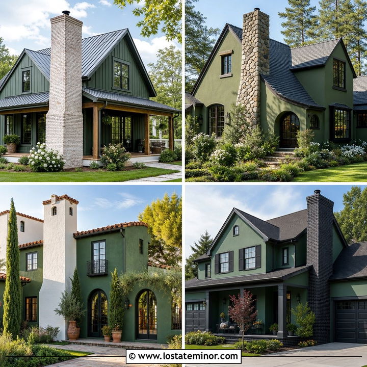 30 Forest Green House Design With Chimney Ideas You’ll Love