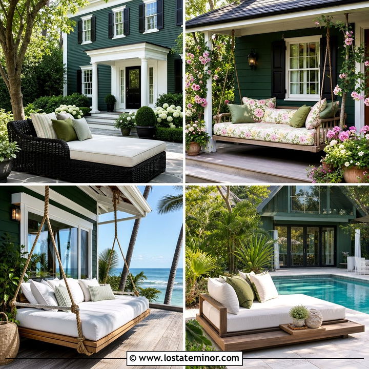 30 Forest Green House Design With Daybed Ideas for Cozy Retreats