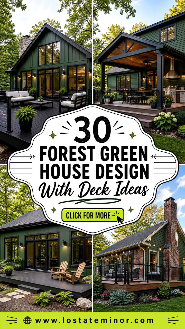 30 Forest Green House Design With Deck Ideas for Outdoor Living - 30 Forest Green House Design With Deck Ideas for Outdoor Living