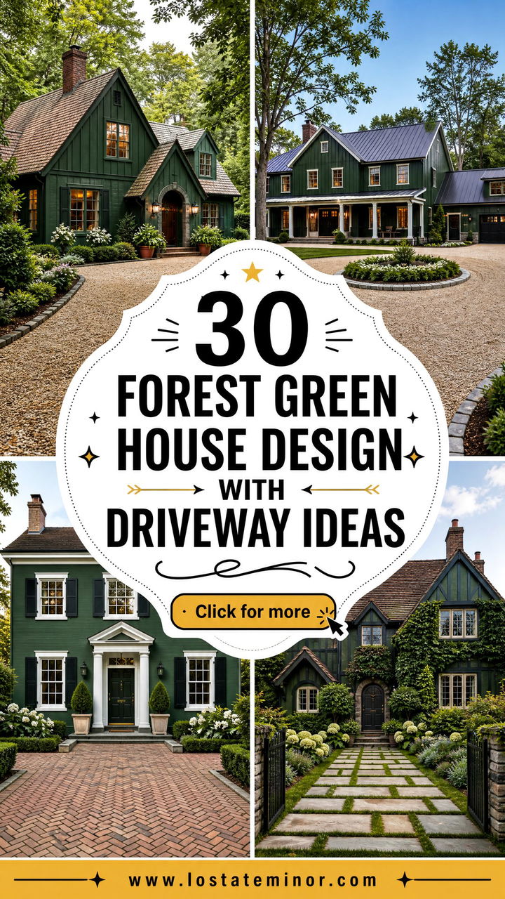 30 Forest Green House Design With Driveway Ideas Youll Love - 30 Forest Green House Design With Driveway Ideas You’ll Love