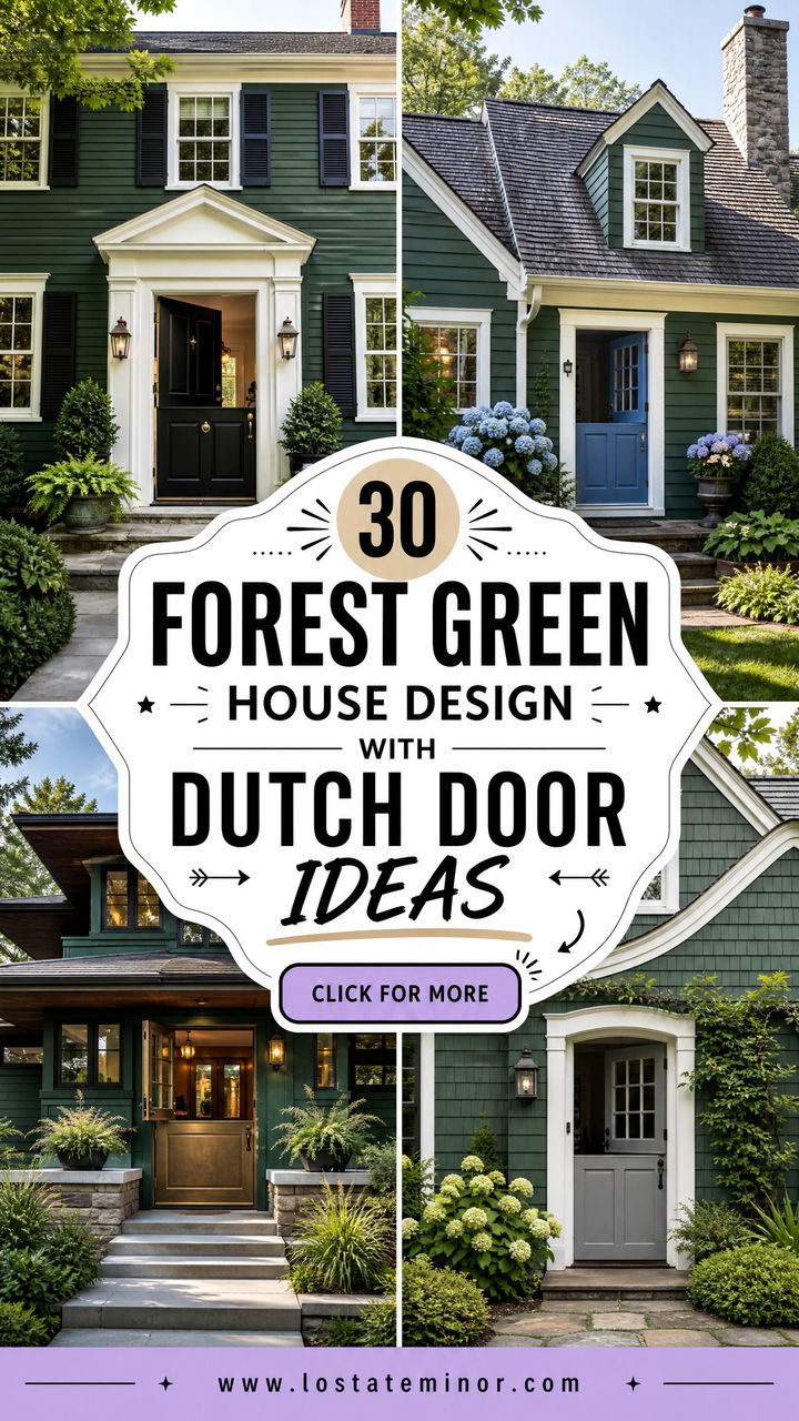 30 Forest Green House Design With Dutch Door Ideas To Inspire You - 30 Forest Green House Design With Dutch Door Ideas To Inspire You