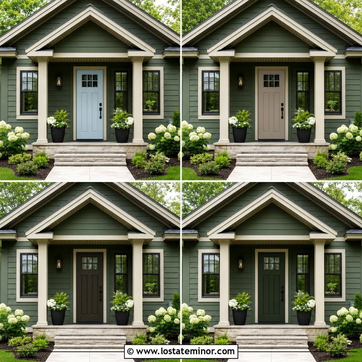30 Forest Green House Design With Entry Door Ideas To Boost Style