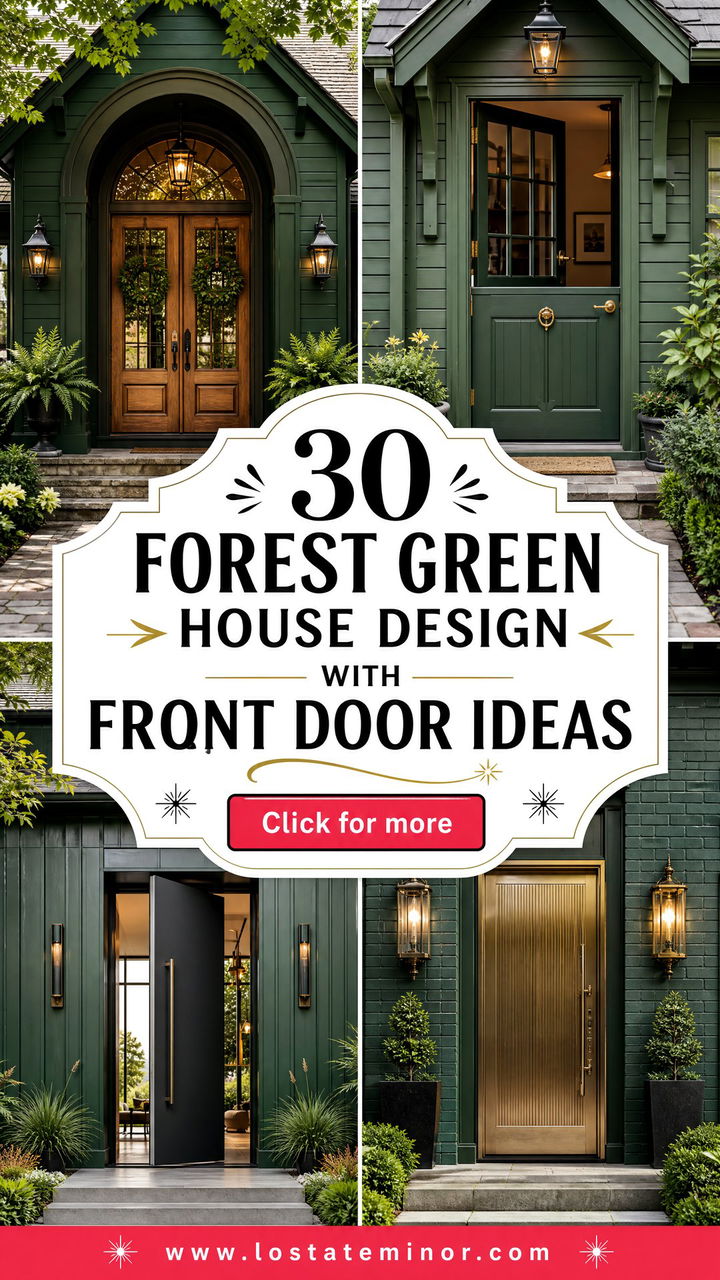 30 Forest Green House Design With Front Door Ideas Youll Love - 30 Forest Green House Design With Front Door Ideas You’ll Love