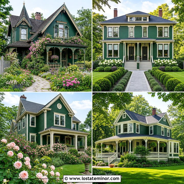 30 Forest Green House Design With Front Yard Ideas Made Inviting