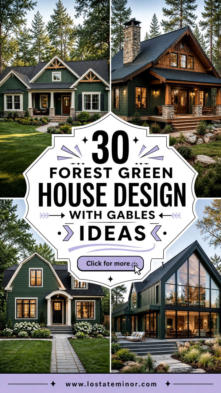 30 Forest Green House Design With Gables Ideas For Classic Charm - 30 Forest Green House Design With Gables Ideas For Classic Charm