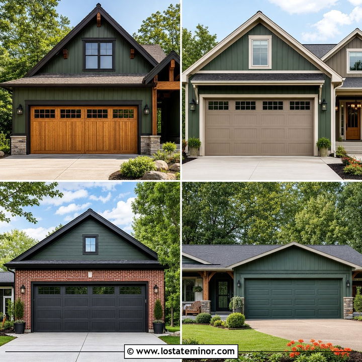 30 Forest Green House Design With Garage Door Ideas You’ll Love