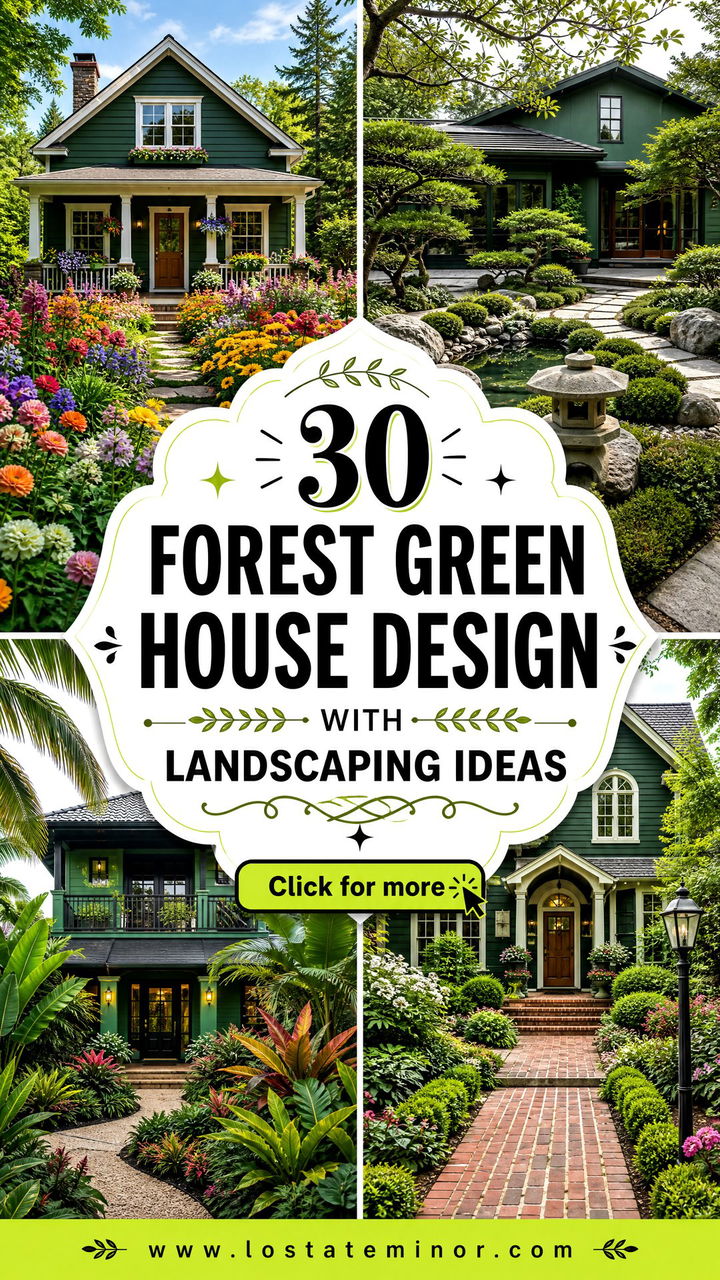 30 Forest Green House Design With Landscaping Ideas Youll Love - 30 Forest Green House Design With Landscaping Ideas You’ll Love