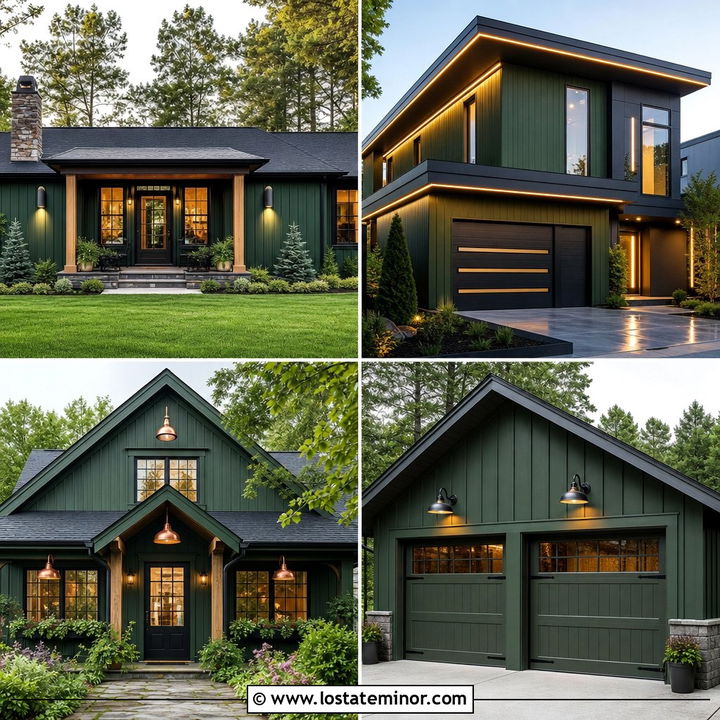 30 Forest Green House Design With Light Fixtures Ideas To Try