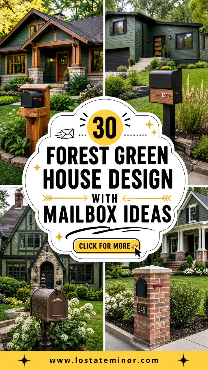 30 Forest Green House Design With Mailbox Ideas With Fresh Style - 30 Forest Green House Design With Mailbox Ideas With Fresh Style