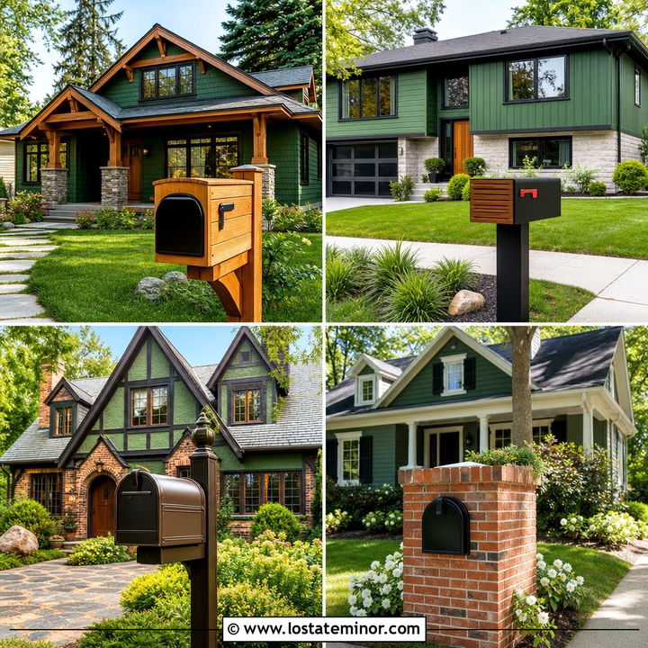 30 Forest Green House Design With Mailbox Ideas With Fresh Style