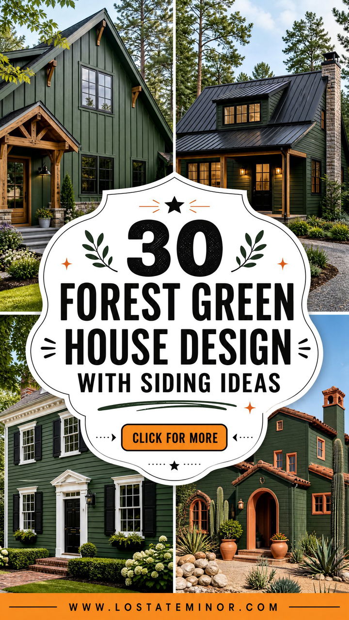 30 Forest Green House Design With Siding Ideas for Curb Appeal - 30 Forest Green House Design With Siding Ideas for Curb Appeal