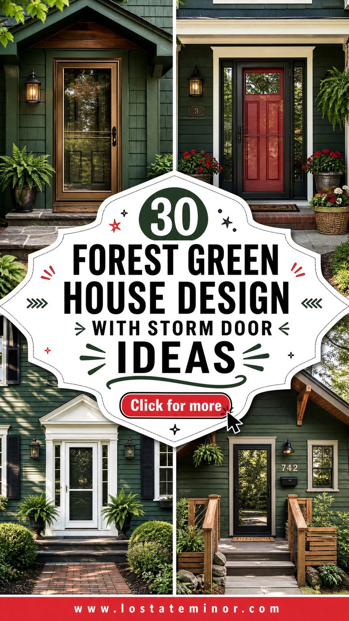 30 Forest Green House Design With Storm Door Ideas to Love - 30 Forest Green House Design With Storm Door Ideas to Love