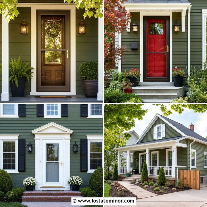 30 Forest Green House Design With Storm Door Ideas to Love