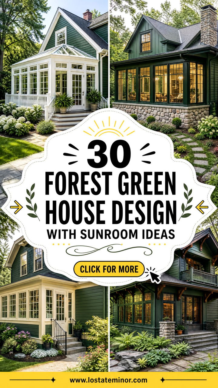 30 Forest Green House Design With Sunroom Ideas Bright Retreats - 30 Forest Green House Design With Sunroom Ideas: Bright Retreats
