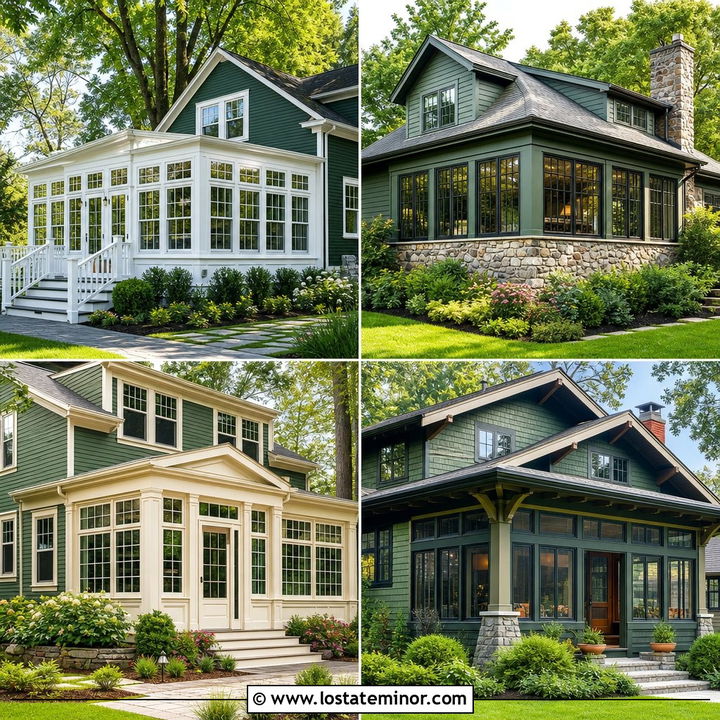 30 Forest Green House Design With Sunroom Ideas: Bright Retreats