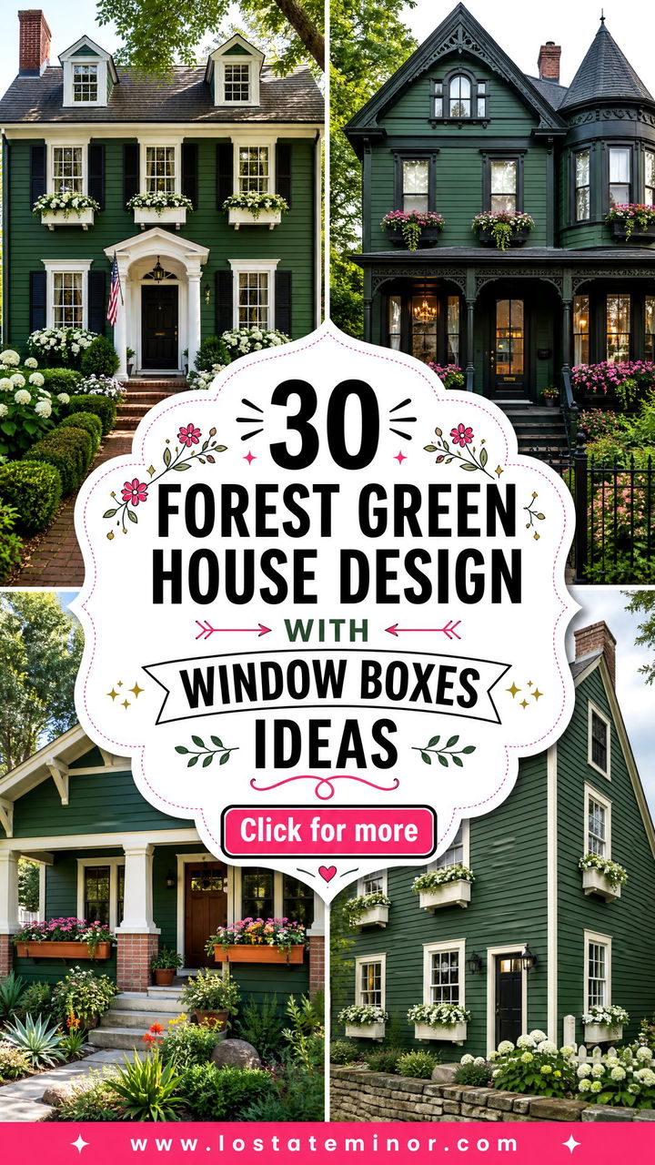 30 Forest Green House Design With Window Boxes Ideas to Inspire - 30 Forest Green House Design With Window Boxes Ideas to Inspire