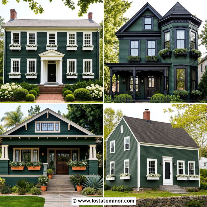 30 Forest Green House Design With Window Boxes Ideas to Inspire