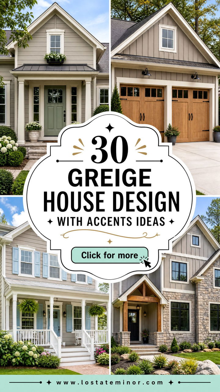 30 Greige House Design With Accents Ideas Chic Exterior Style - 30 Greige House Design With Accents Ideas: Chic Exterior Style