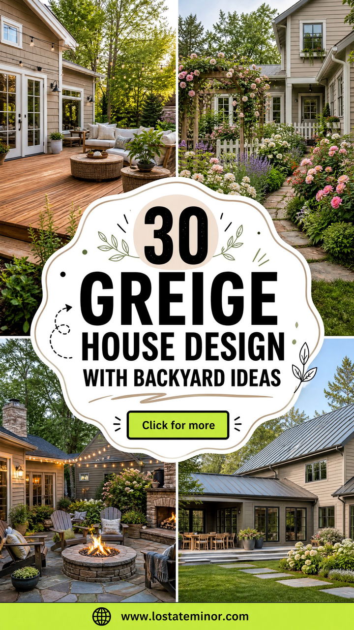 30 Greige House Design With Backyard Ideas Cozy Outdoor Style - 30 Greige House Design With Backyard Ideas: Cozy Outdoor Style