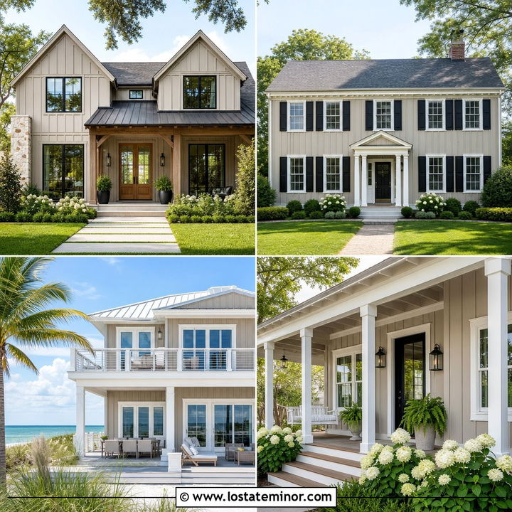 30 Greige House Design With Board and Batten Ideas to Inspire
