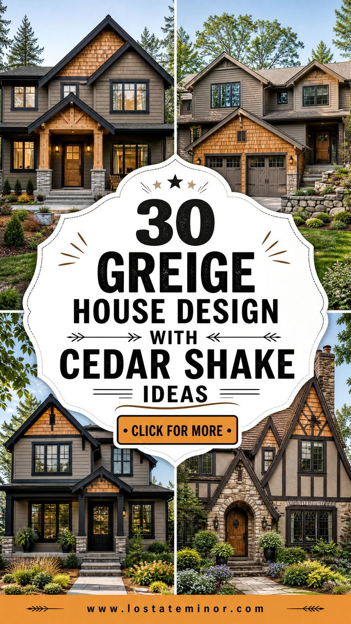 30 Greige House Design With Cedar Shake Ideas Warm Rustic Style - 30 Greige House Design With Cedar Shake Ideas: Warm Rustic Style