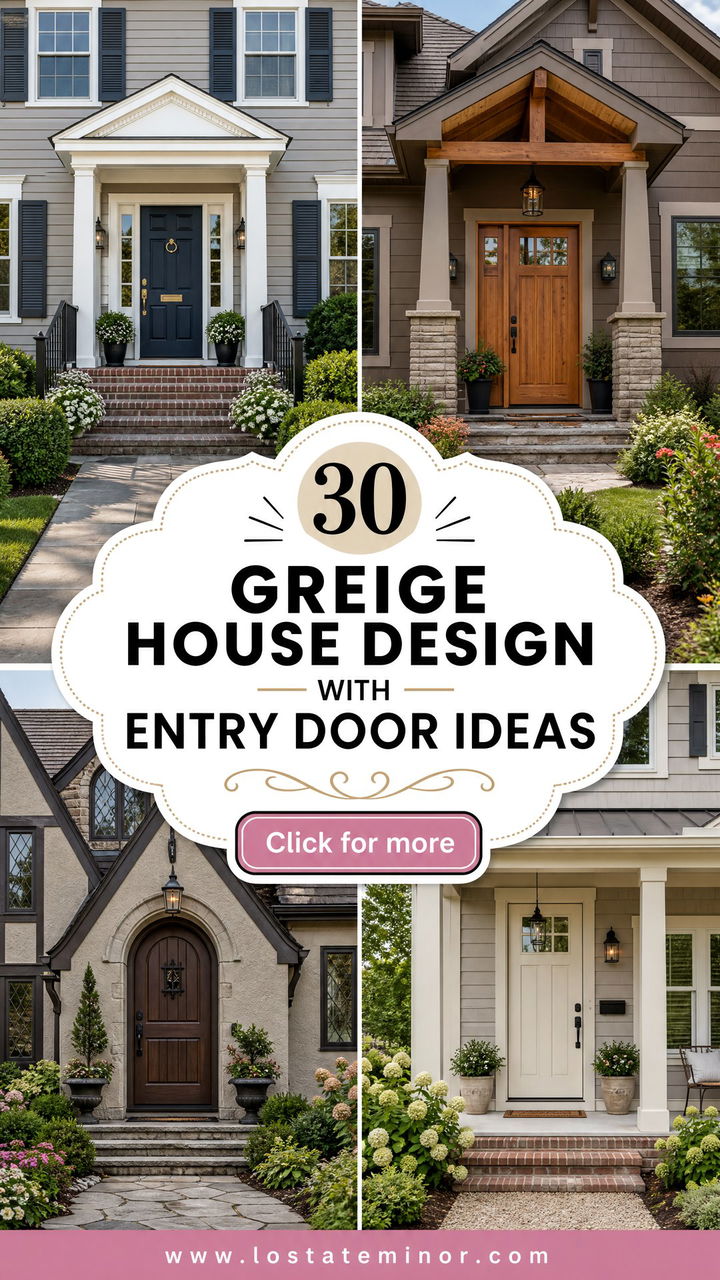 30 Greige House Design With Entry Door Ideas Warm Welcome Looks - 30 Greige House Design With Entry Door Ideas: Warm Welcome Looks