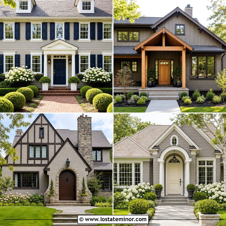 30 Greige House Design With Entry Door Ideas: Warm Welcome Looks