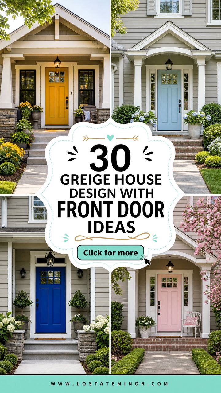 30 Greige House Design With Front Door Ideas Inviting Entryways - 30 Greige House Design With Front Door Ideas: Inviting Entryways