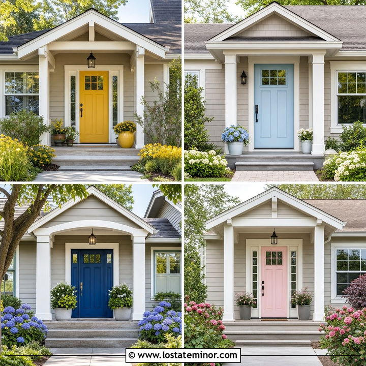 30 Greige House Design With Front Door Ideas: Inviting Entryways