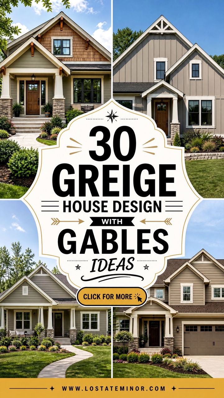 30 Greige House Design With Gables Ideas for Timeless Character - 30 Greige House Design With Gables Ideas for Timeless Character