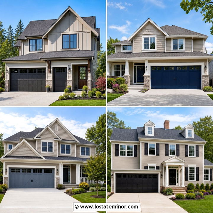 30 Greige House Design With Garage Door Ideas for Standout Style