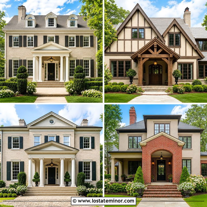 30 Greige House Design With Portico Ideas for a Grand Welcome