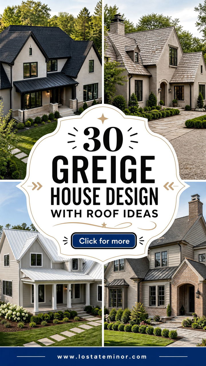 30 Greige House Design With Roof Ideas for Timeless Curb Appeal - 30 Greige House Design With Roof Ideas for Timeless Curb Appeal