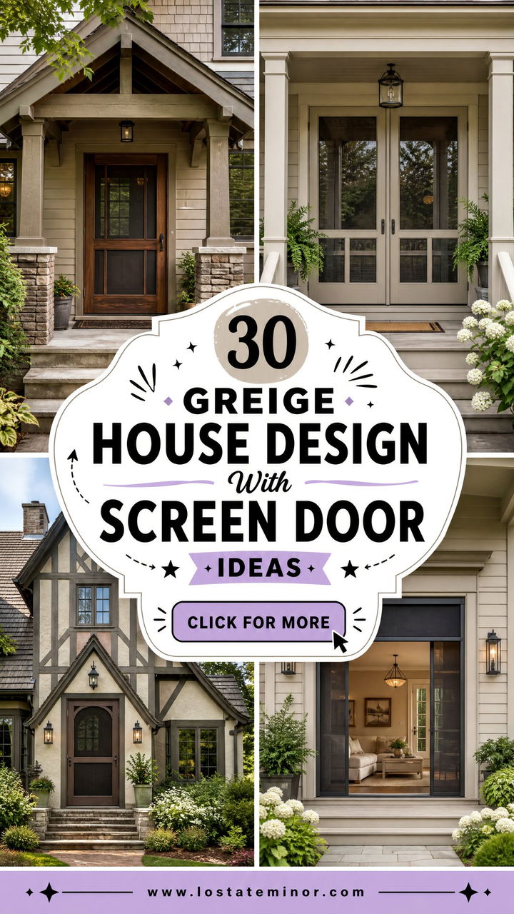 30 Greige House Design With Screen Door Ideas to Inspire - 30 Greige House Design With Screen Door Ideas to Inspire