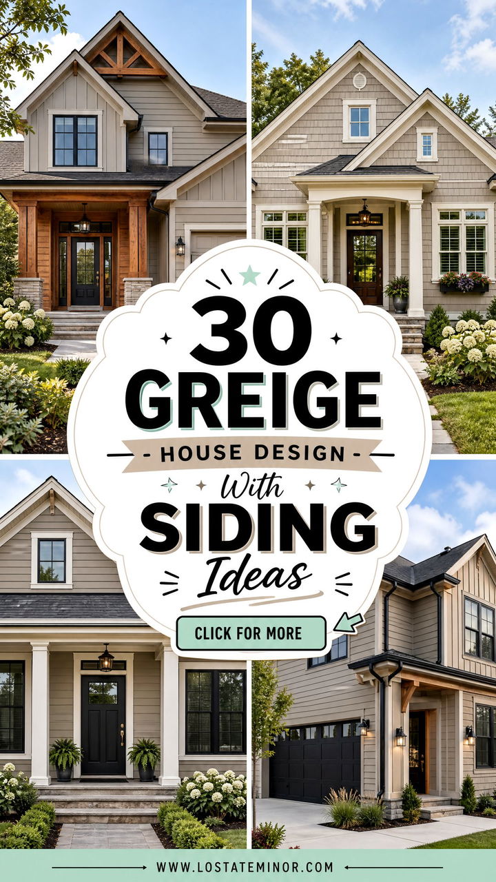 30 Greige House Design With Siding Ideas for a Fresh Exterior - 30 Greige House Design With Siding Ideas for a Fresh Exterior