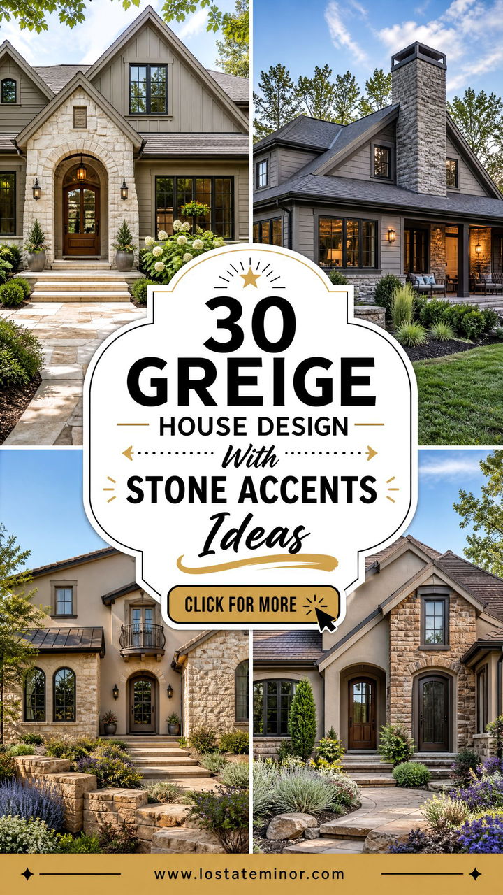 30 Greige House Design With Stone Accents Ideas to Love - 30 Greige House Design With Stone Accents Ideas to Love