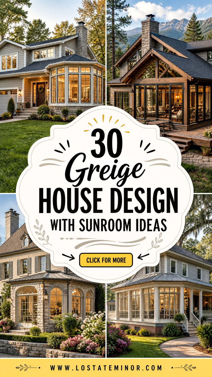 30 Greige House Design With Sunroom Ideas for Bright Living - 30 Greige House Design With Sunroom Ideas for Bright Living