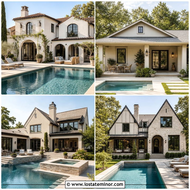 30 Greige House Design With Swimming Pool Ideas for Summer