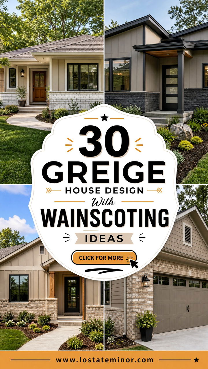 30 Greige House Design With Wainscoting Ideas for Elegant Charm - 30 Greige House Design With Wainscoting Ideas for Elegant Charm