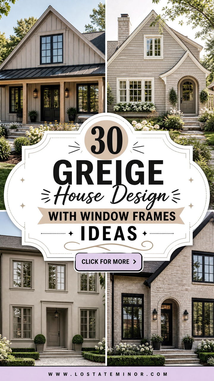 30 Greige House Design With Window Frames Ideas for Bold Contrast - 30 Greige House Design With Window Frames Ideas for Bold Contrast