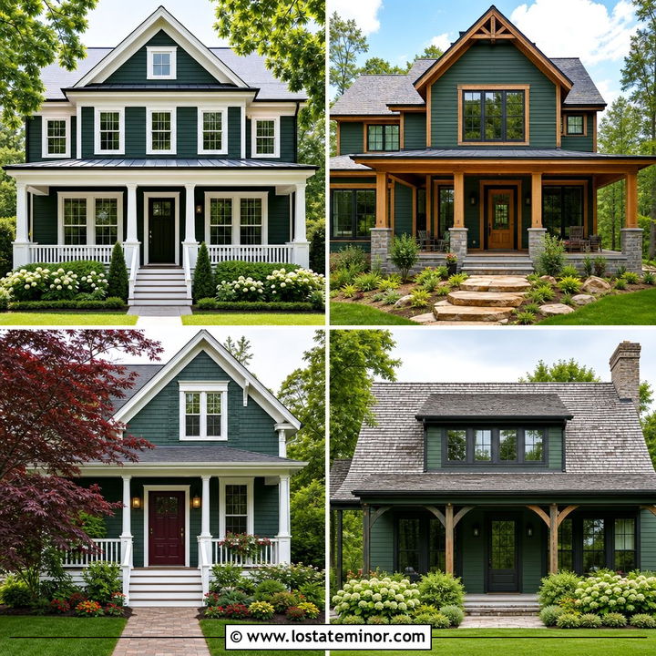 30 Hunter Green House Design With Accents Ideas for Bold Style